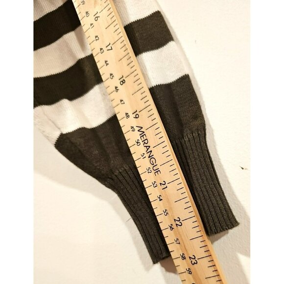 Paul Smith Men's Crew Neck Jumper Pullover Sweater Stripe Size L Green Slim - Picture 8 of 9